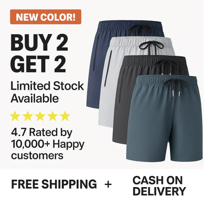 Combo of 4 Men's Stretchable Cotton Shorts